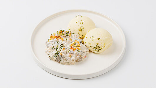 Грибной жюльен с курицей и картофельным пюре, 270г