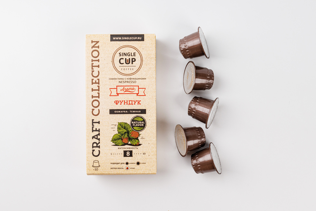 

Кофе Single Cup Фундук в капсулах 10 шт., 55 г