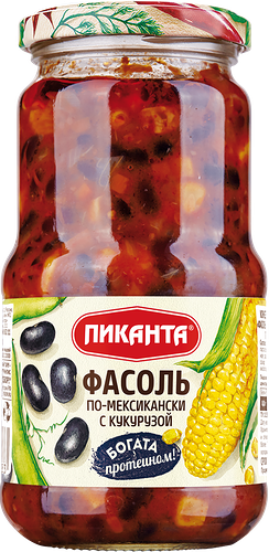 Фасоль ПИКАНТА По-мексикански, с кукурузой, 470г