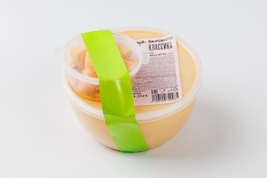 

Суп-пюре ВкусВилл Сырный с гренками 260 г