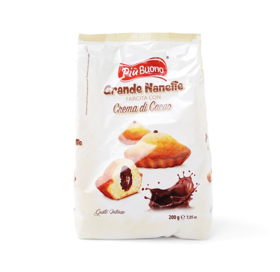 

Бисквиты Piu Buono Grande Nanette с шоколадом 200 г