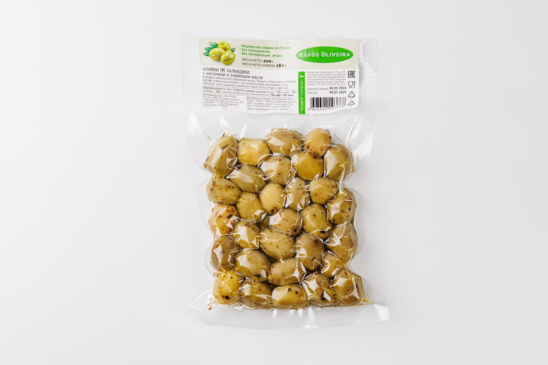 

Оливки халкидики Rafos Oliveira 200г д/п