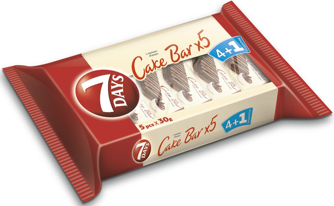 

Пирожное бисквитное 7DAYS Cake Bar с кремом какао 30 г х 5 шт