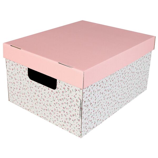 Коробка складная для хранения Домовой Vintage Flowers, 26х32х17 см, с крышкой, микрогофрокартон