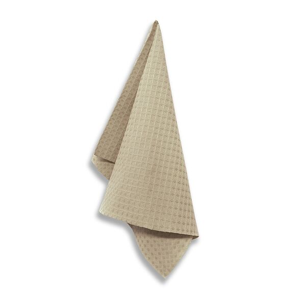 Полотенце кухонное Бежевое, 35х60 см, вафельное, хлопок