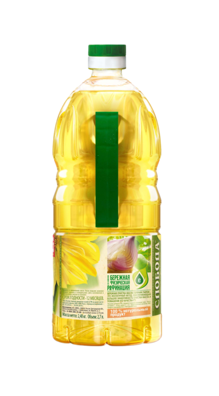 

Масло Подсолнечное Слобода рафинированное высший сорт, 2.7 л