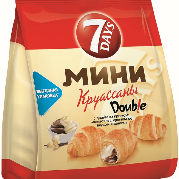 Мини круассаны 7DAYS c двойным кремом: 