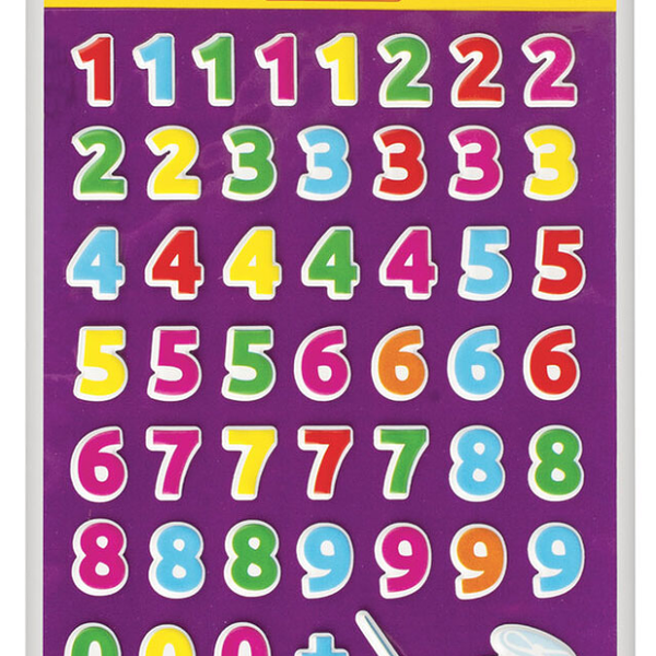 Наклейки мягкие ЮНЛАНДИЯ Цифры многоразовые 10х15 см