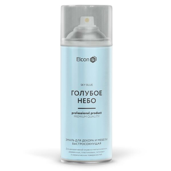 Эмаль для декора и мебели быстросохнущая Elcon, голубое небо, 520 мл, аэрозоль