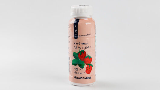 Творог Питьевой ВкусВилл клубника 3,5%