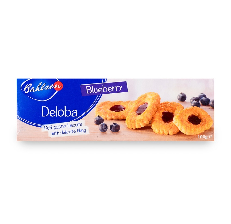 

Печенье слоеное Bahlsen Deloba Blueberry с черникой 100 г