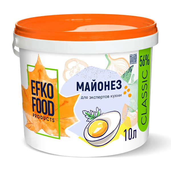Майонез Efko Food Classic ГОСТ 56%, 10л