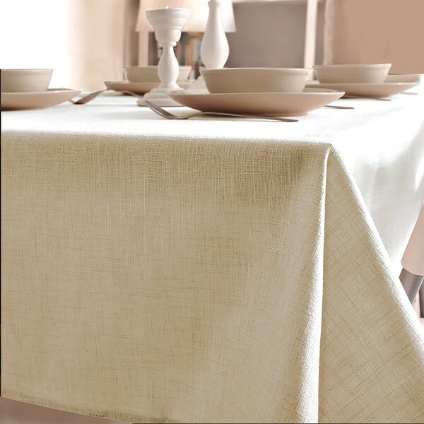 Скатерть, 110х150 см, тефлон, 100% п/э, натуральный