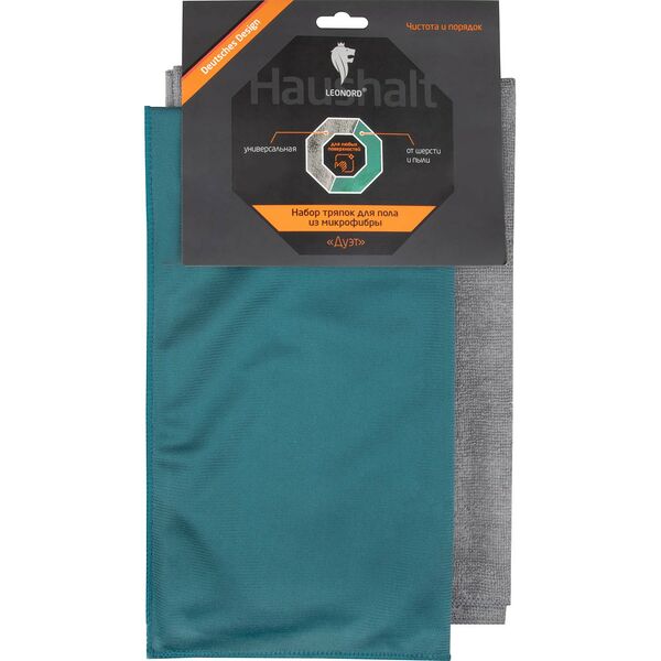 Тряпка для пола Leonord Дуэт, 2 шт, 70х80 и 60х70 см, микрофибра