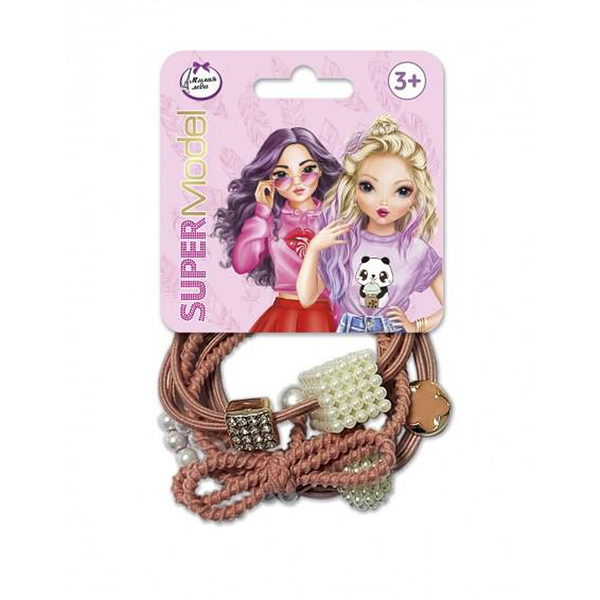 МИЛАЯ ЛЕДИ: Резинки стильные с декором 4 шт. (1442798)