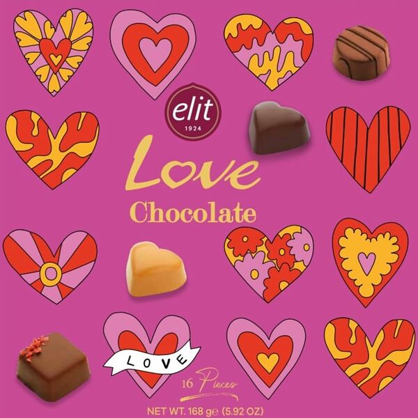 Конфеты Elit 1924 Love Chocolate Pink 168г