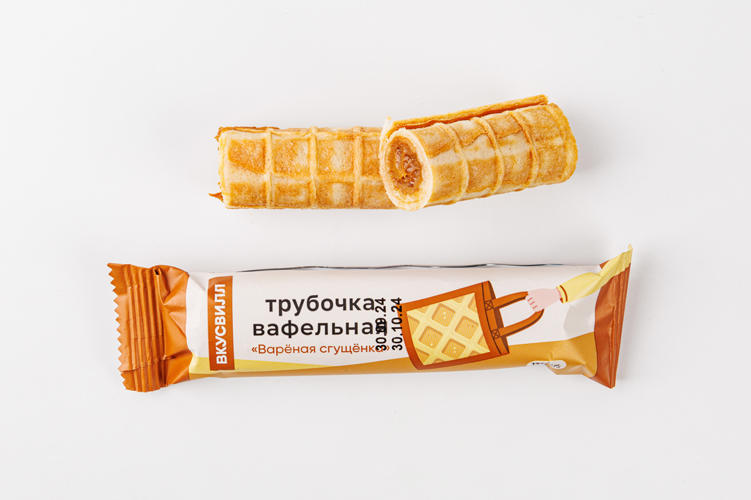 

Трубочка вафельная ВкусВилл Вареная сгущенка 35 г