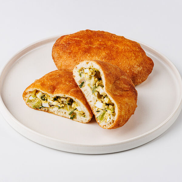 Пирожки жареные с луком и яйцом (бездрожжевые), 2 шт, 170 г