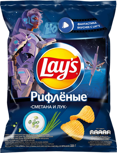 

Картофельные чипсы Lay's рифленые Сметана и лук 225 г
