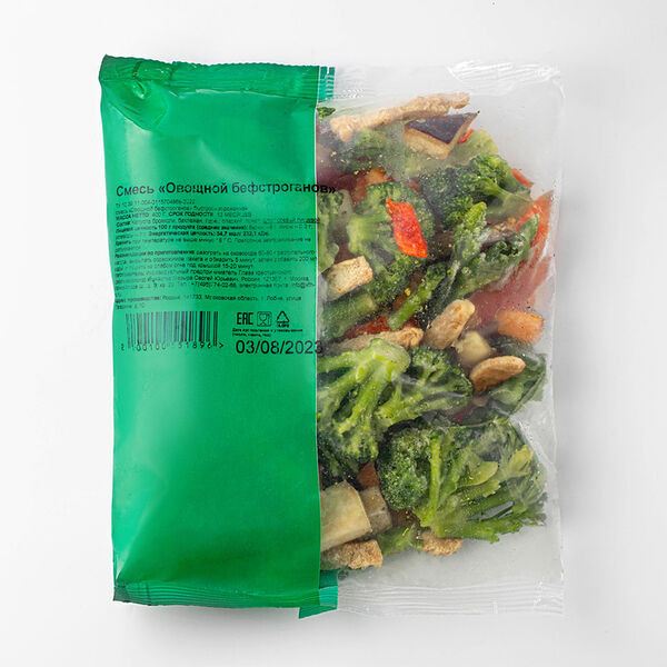 Смесь Овощной Бефстроганов, быстрозамороженная