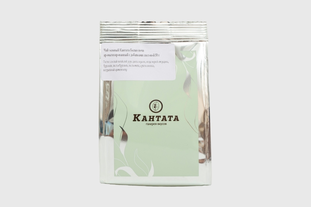 

Чай зеленый Кантата Белые ночи ароматизированный с добавками листовой