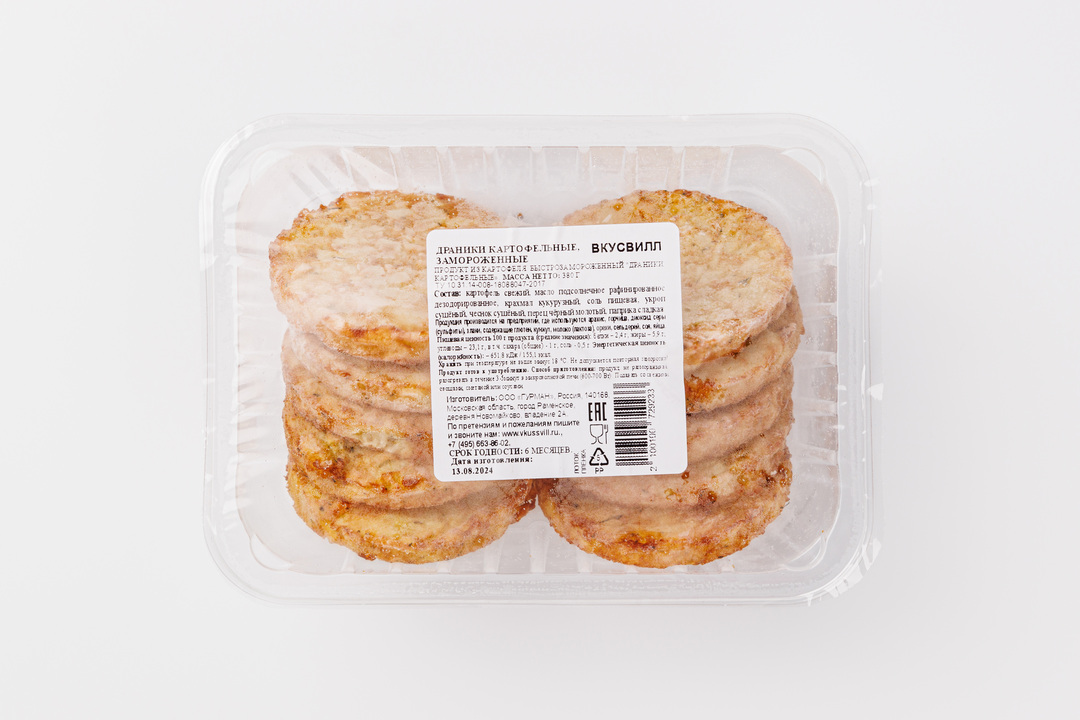 

Драники картофельные замороженные, 400 г