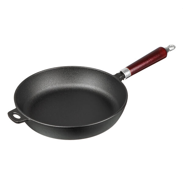 Сковорода чугун, Vetta , d26х5.5см, деревянная ручка