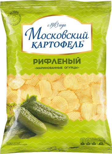 

Чипсы Московский картофель Рифленые Маринованные огурцы 120 г