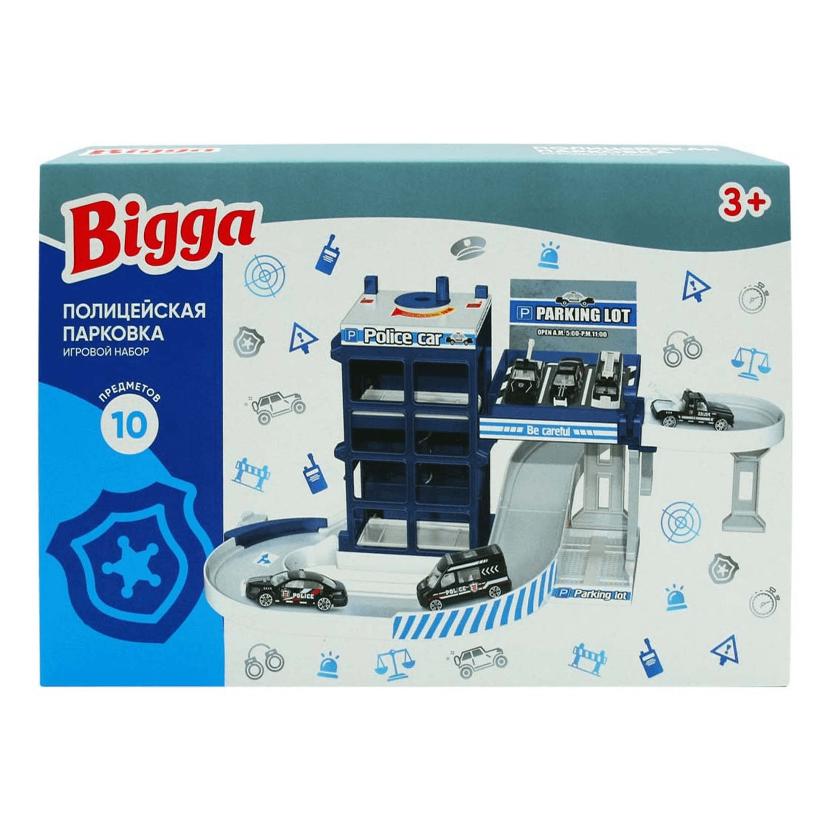 

Набор игровой Bigga Полицейская парковка 10 предметов