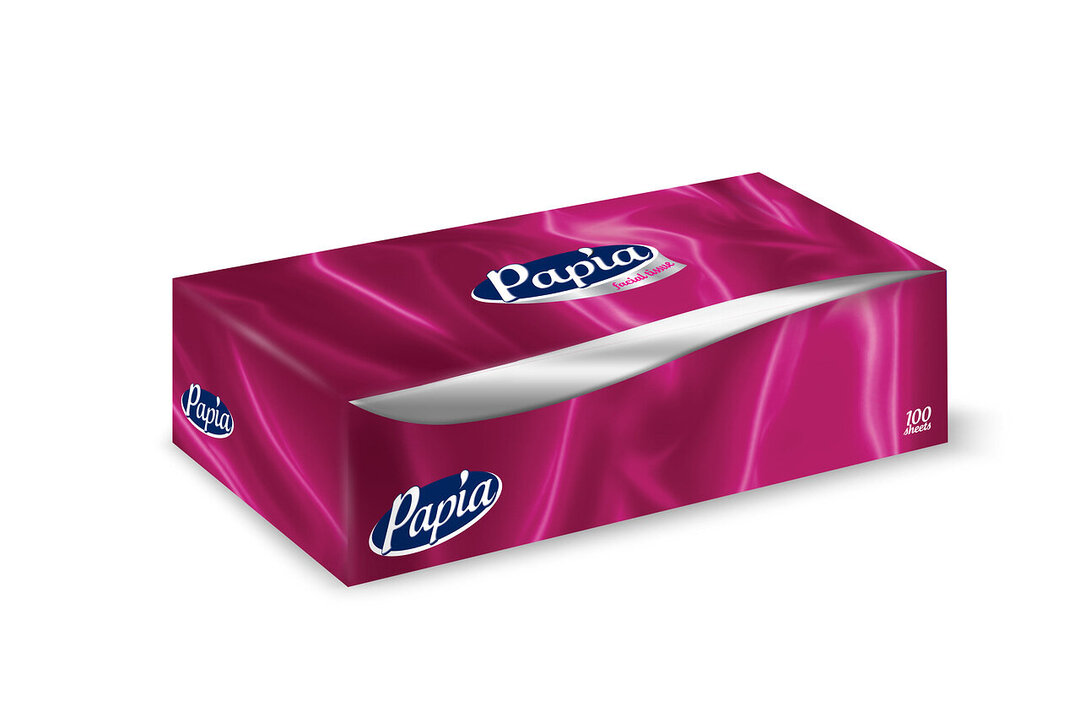 

Салфетки бумажные Papia в коробке 2-слойные 100 шт.