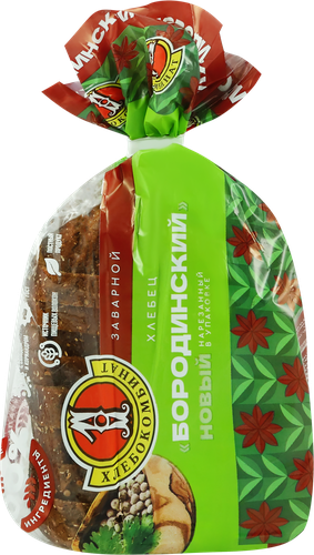 

Хлебец Первый хлебокомбинат Бородинский новый в нарезке 400 г