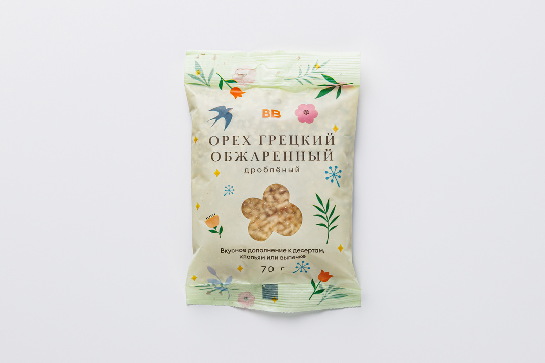 

Орех грецкий обжаренный дробленый ВкусВилл 70 г