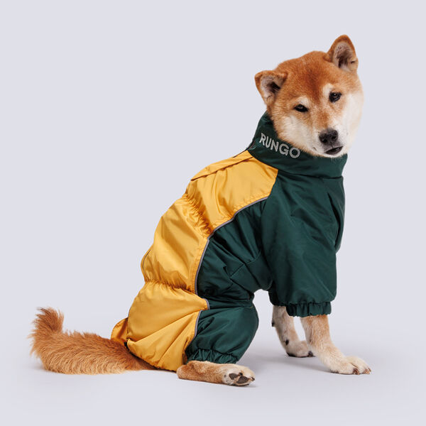 Комбинезон теплый для собак, 50x44x60 см, банан-авокадо (мальчик)