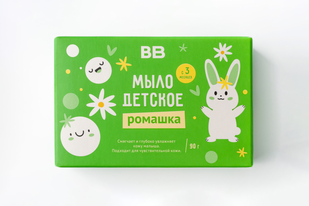 

Мыло детское ВкусВилл с ромашкой