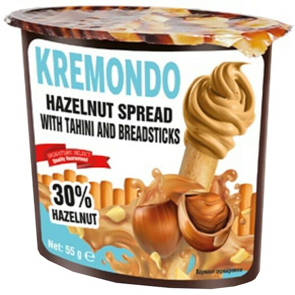 Паста Kremondo ореховая с тахими и хлебными палочками 55г