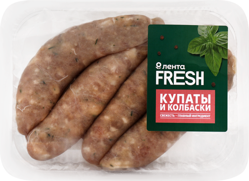 

Купаты куриные Лента Fresh с моцареллой, 400г