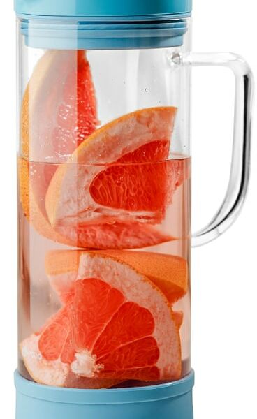 Кувшин Apollo Plump с крышкой и подставкой голубой 1.4л