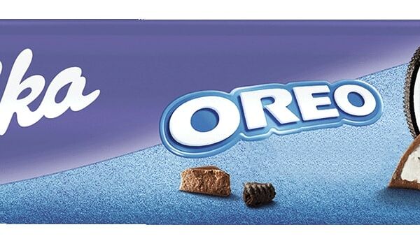 Шоколад молочный Milka с начинкой со вкусом ванили и кусочками печенья Oreo, 37г