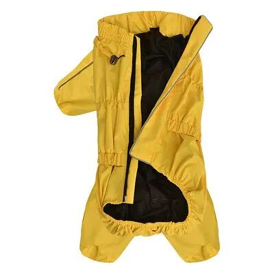 Дождевик для собак Yami-Yami желтый, на гладкой подкладке, Французский бульдог (спинка 32-34 см) лн26ос