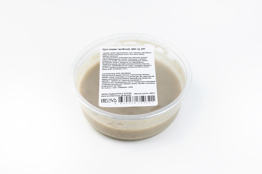 

Суп-пюре грибной, 250 гр