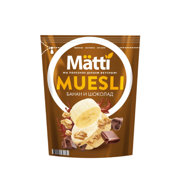 Мюсли Matti Банан и Шоколад 250 г