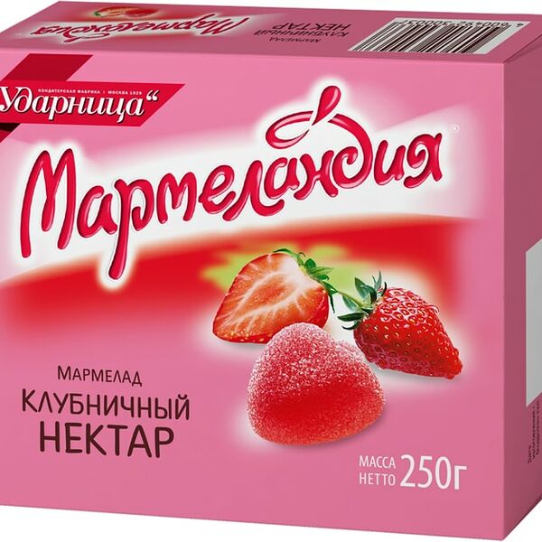 Мармелад Мармеландия Клубничный нектар 250г