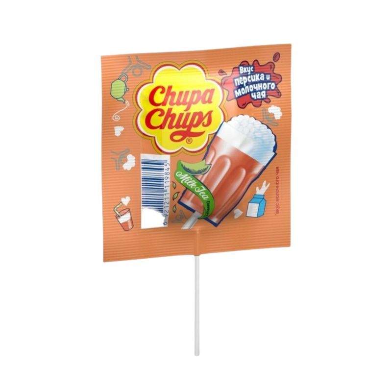 

Карамель Chupa Chups со вкусом персика и молочного чая 15г