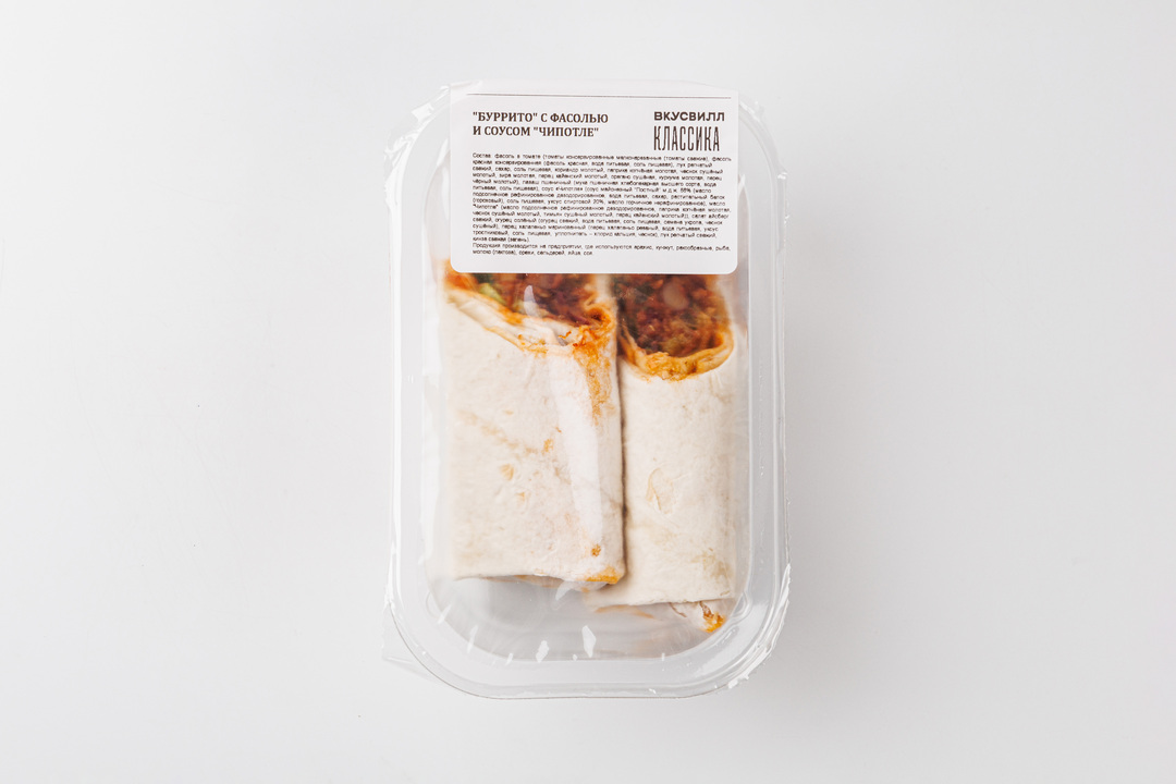 

Буррито с фасолью и соусом Чипотле 175 г