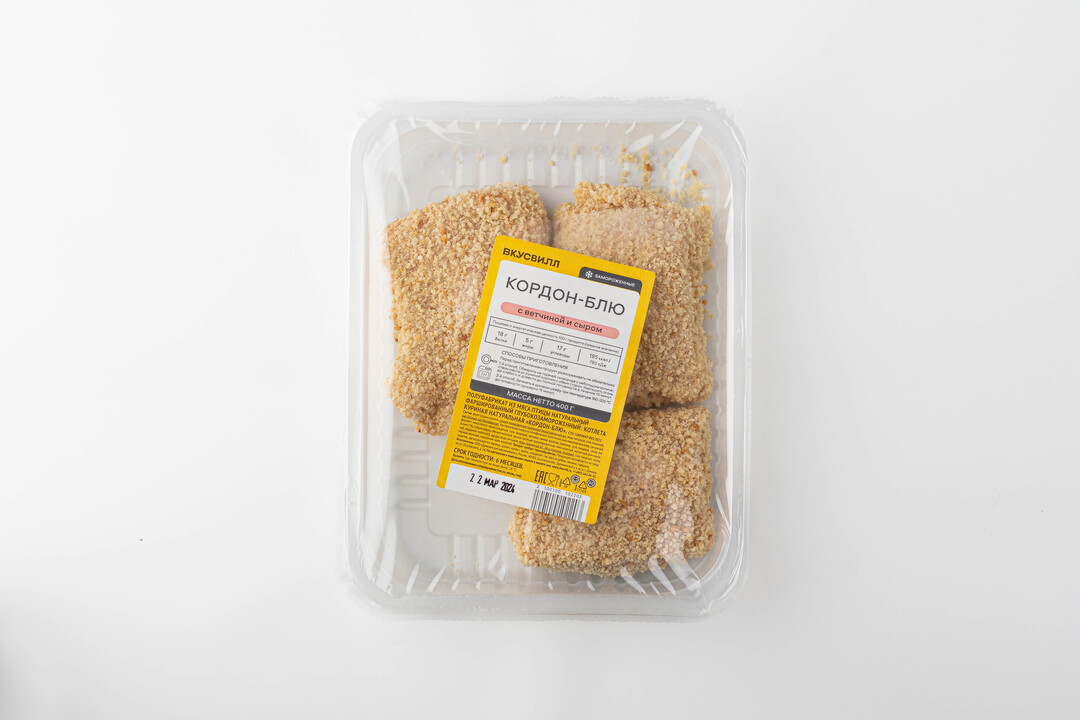 

Кордон-блю с ветчиной и сыром, замороженный