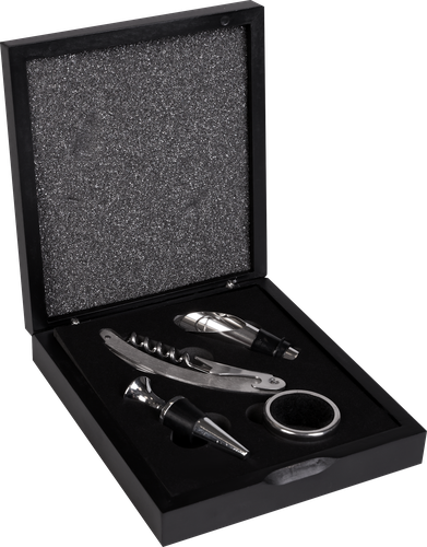 

Набор для вина PLATINUM CHOICE 4 предмета: пробка, штопор, аэратор, каплеуловитель, Арт. BR-B3