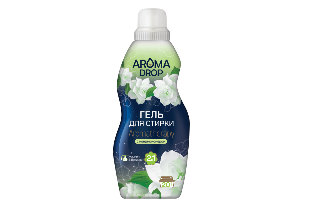 

Гель для стирки и кондиционер Aroma Drop Aromatherapy 2в1 Жасмин и ветивер 1 л