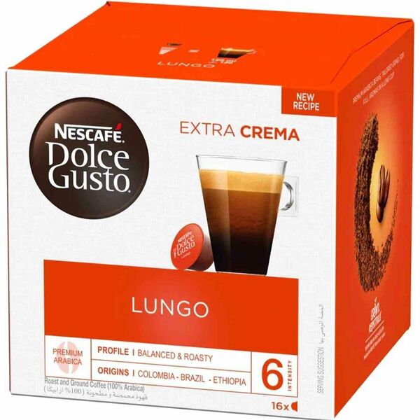 Кофе в капсулах Nescafe Dolce Gusto Lungo, 16 капсул