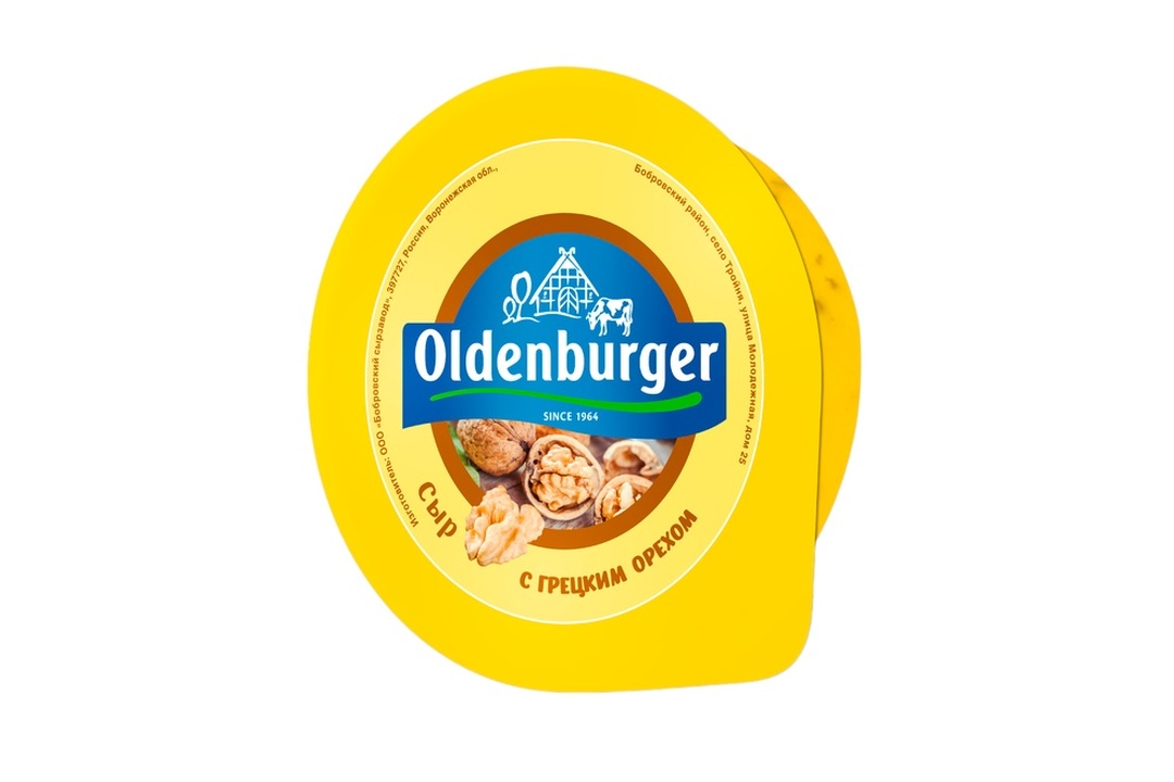

Сыр полутвердый Oldenburger с грецким орехом 45% БЗМЖ 350 г