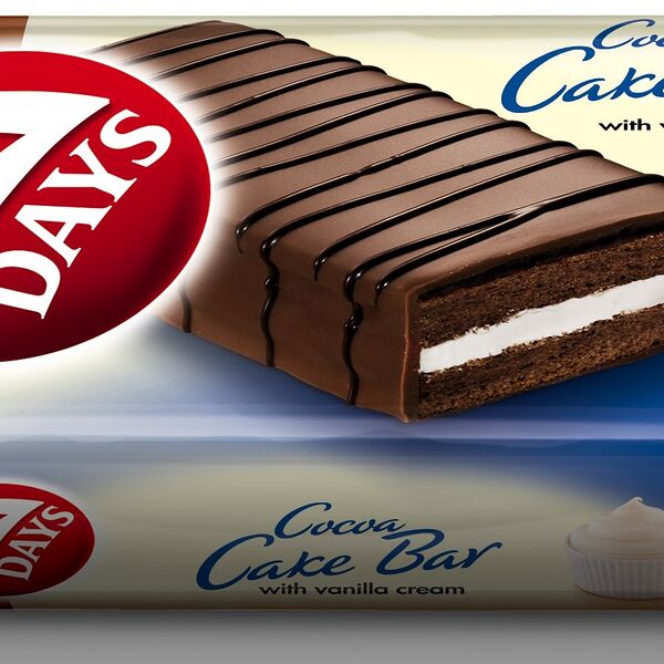 Пирожное бисквитное 7DAYS Cake Bar глазированное с кремом со вкусом ваниль, 35 г